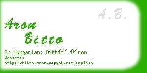 aron bitto business card